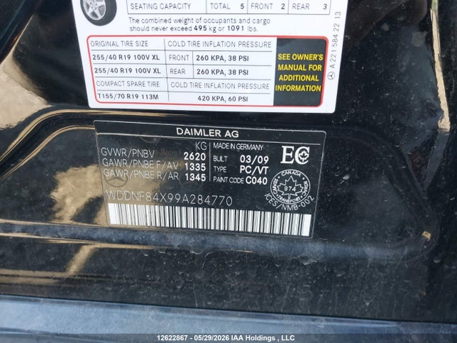 Продажа на аукционе авто 2009 Mercedes-benz S 450 4matic, vin: WDDNF84X99A284770, номер лота: 12622867
