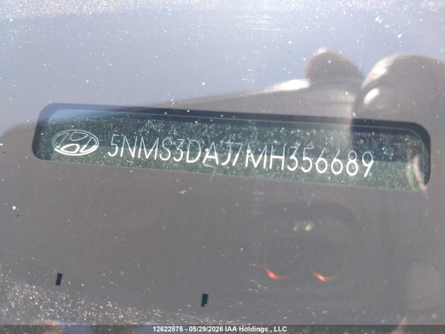 Продажа на аукционе авто 2021 Hyundai Santa Fe Sel, vin: 5NMS3DAJ7MH356689, номер лота: 12622875