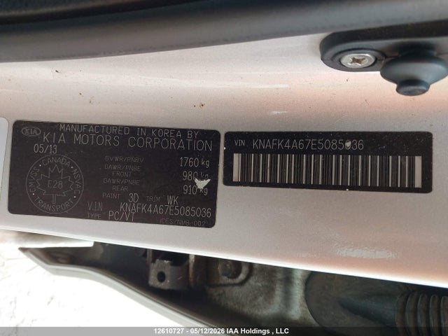 2014 Kia Forte 1.8l Lx/1.8l Lx+/1.8l Se მანქანა იყიდება აუქციონზე, vin: KNAFK4A67E5085036, აუქციონის ნომერი: 12610727