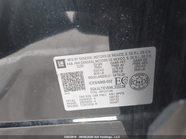 3GKALTEV6ML333138 GMC Terrain Sle