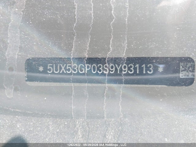 5UX53GP03S9Y93113 BMW X3 30 Xdrive