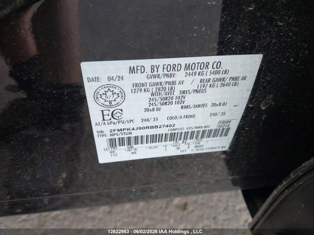Ford Edge St Line 2024 2FMPK4J90RBB27402 Image 20