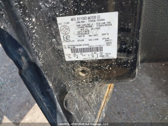 Aukcja sprzedaży 2005 Ford F150, vin: 1FTPX04565KC31030, numer aukcji: 12622979