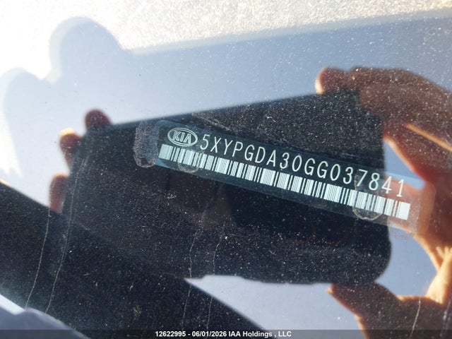 Auction sale of the 2016 Kia Sorento, vin: 5XYPGDA30GG037841, lot number: 12622995