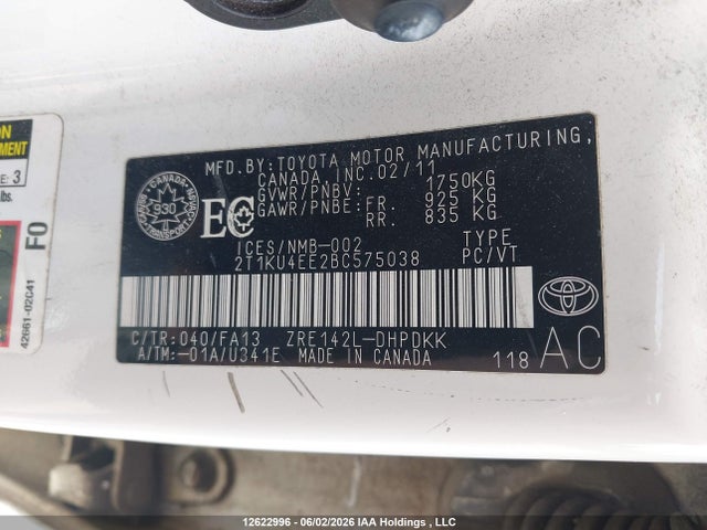 Продаж на аукціоні авто 2011 Toyota Matrix, vin: 2T1KU4EE2BC575038, номер лоту: 12622996