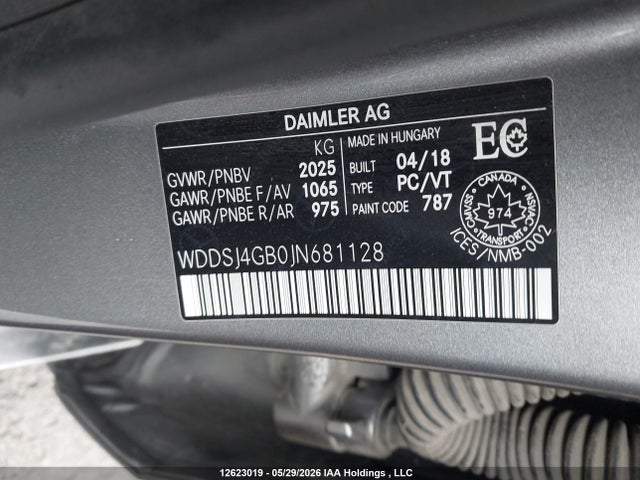 Aukcja sprzedaży 2018 Mercedes-benz Cla 250 4matic, vin: WDDSJ4GB0JN681128, numer aukcji: 12623019