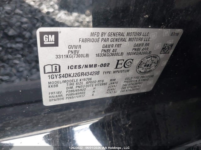 Cadillac Escalade Platinum 2016 1GYS4DKJ2GR434298 Image 9