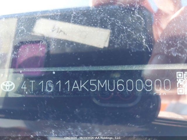 2021 Toyota Camry Se მანქანა იყიდება აუქციონზე, vin: 4T1G11AK5MU600900, აუქციონის ნომერი: 12623035