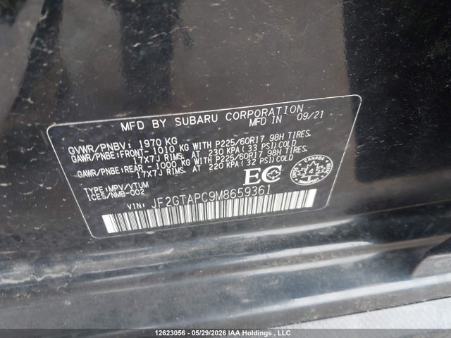 Продажа на аукционе авто 2021 Subaru Crosstrek Premium, vin: JF2GTAPC9M8659361, номер лота: 12623056