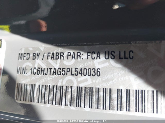 2023 Jeep Gladiator Sport მანქანა იყიდება აუქციონზე, vin: 1C6HJTAG5PL540036, აუქციონის ნომერი: 12623083