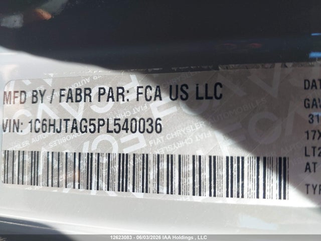 2023 Jeep Gladiator Sport მანქანა იყიდება აუქციონზე, vin: 1C6HJTAG5PL540036, აუქციონის ნომერი: 12623083