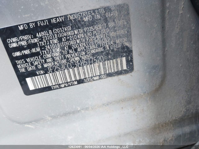 Продаж на аукціоні авто 2015 Subaru Forester 2.5i Convenience Package, vin: JF2SJCCC3FH577520, номер лоту: 12623091