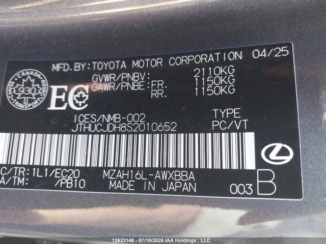Lexus Ux 300h 2025 JTHUCJDH8S2010652 Image 9