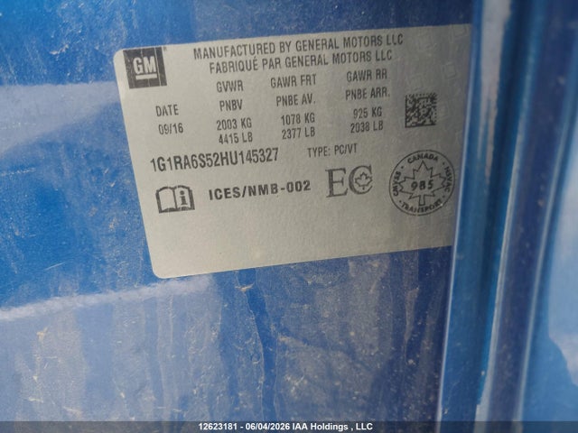 Chevrolet VOLT LT 2017 1G1RA6S52HU145327 Image 9
