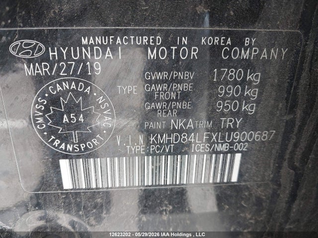 2020 Hyundai Elantra Sel/value/limited მანქანა იყიდება აუქციონზე, vin: KMHD84LFXLU900687, აუქციონის ნომერი: 12623202