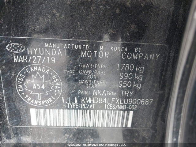 2020 Hyundai Elantra Sel/value/limited მანქანა იყიდება აუქციონზე, vin: KMHD84LFXLU900687, აუქციონის ნომერი: 12623202