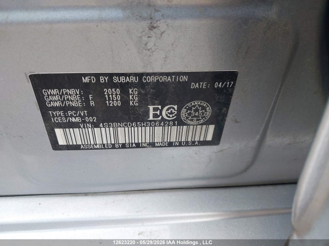 Продажа на аукционе авто 2017 Subaru Legacy 2.5i Touring, vin: 4S3BNCD65H3064281, номер лота: 12623220
