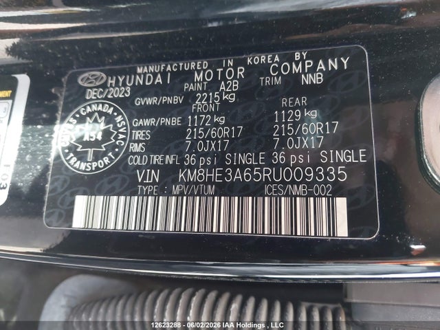 Продаж на аукціоні авто 2024 Hyundai Kona Electric Ultimate, vin: KM8HE3A65RU009335, номер лоту: 12623288