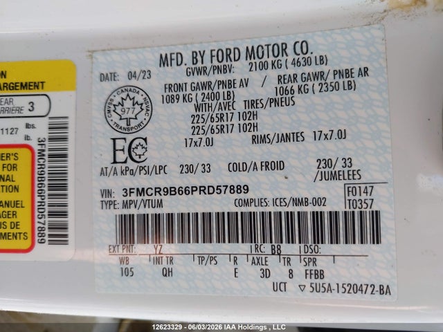 3FMCR9B66PRD57889 Ford Bronco Sport