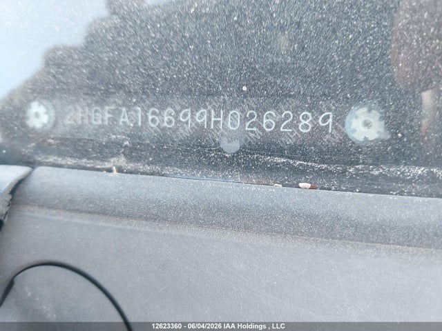 Продаж на аукціоні авто 2009 Honda Civic, vin: 2HGFA16699H026289, номер лоту: 12623360