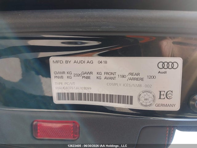 WAUC4CF51JA103099 Audi S5 Prestige