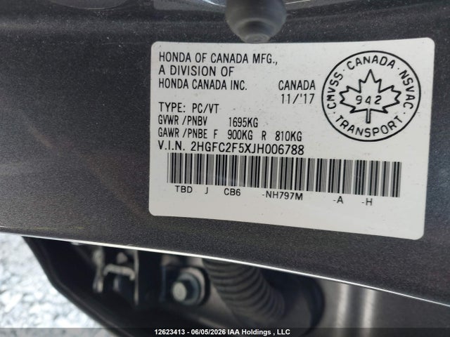2HGFC2F5XJH006788 Honda Civic Lx