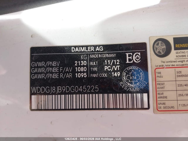 Aukcja sprzedaży 2013 Mercedes-benz C 350 4matic, vin: WDDGJ8JB9DG045225, numer aukcji: 12623425