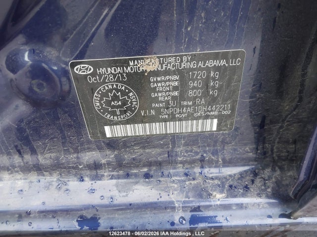 Aukcja sprzedaży 2013 Hyundai Elantra Gl, vin: 5NPDH4AE1DH442211, numer aukcji: 12623478
