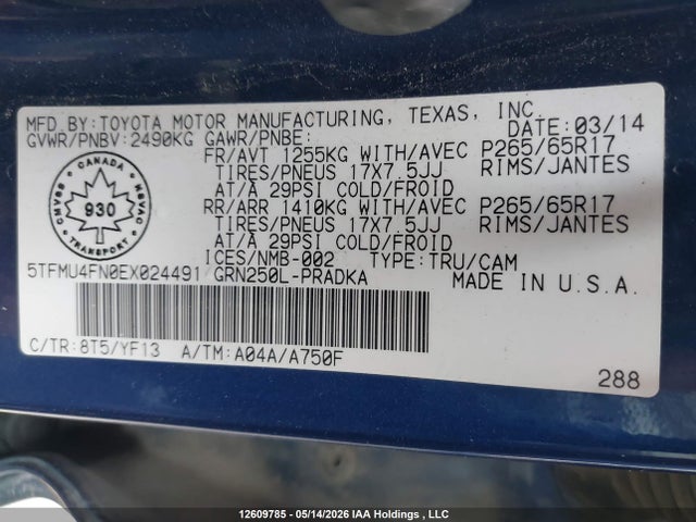 5TFMU4FN0EX024491 Toyota Tacoma V6