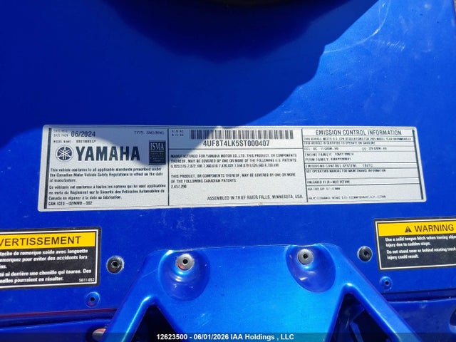 4UF8T4LK5ST000407 Yamaha Sidewinder