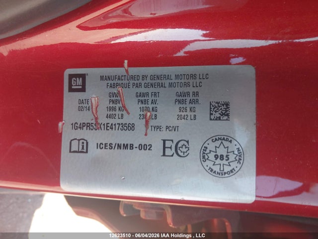 Aukcja sprzedaży 2014 Buick Verano Convenience, vin: 1G4PR5SK1E4173568, numer aukcji: 12623510