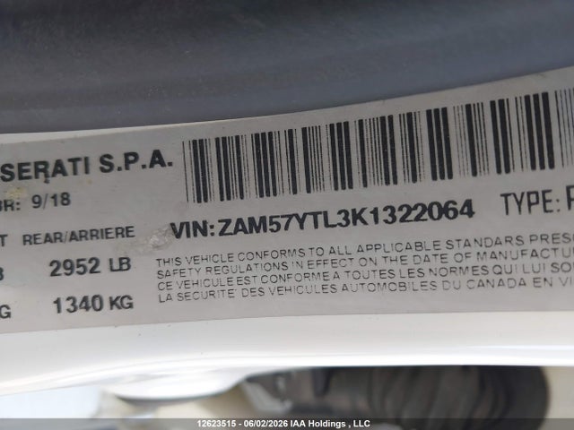 ZAM57YTL3K1322064 Maserati Ghibli S Q4 Granlusso