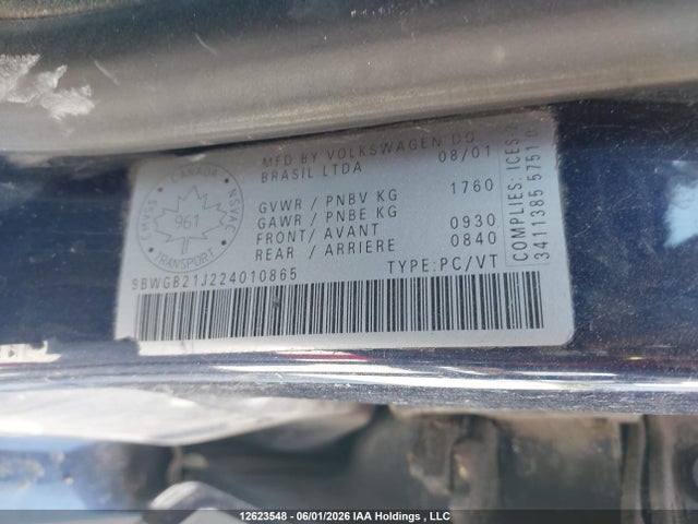 Продажа на аукционе авто 2002 Volkswagen Golf Gls, vin: 9BWGB21J224010865, номер лота: 12623548