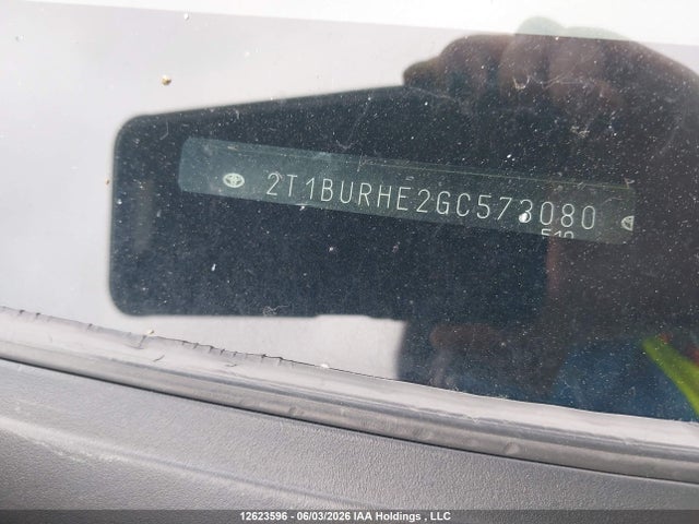 2T1BURHE2GC573080 Toyota Corolla