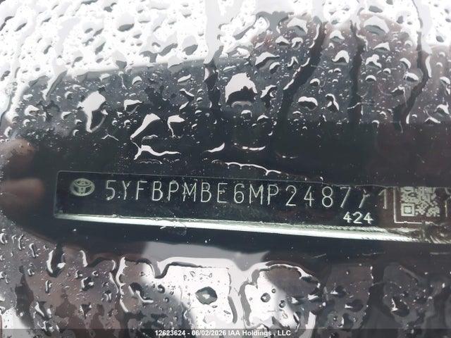 Aukcja sprzedaży 2021 Toyota Corolla Le, vin: 5YFBPMBE6MP248771, numer aukcji: 12623624