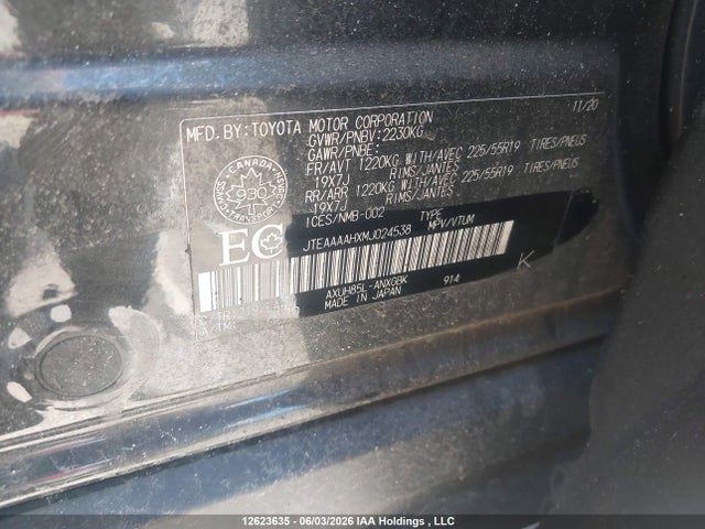 Toyota Venza Xle 2021 JTEAAAAHXMJ024538 Image 9