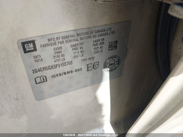 Buick Regal Premium 2015 2G4GR5GX3F9155768 Image 9