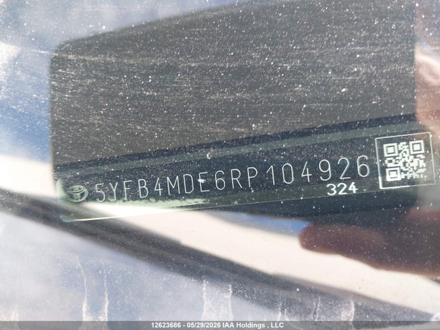 12623686 :رقم المزاد ، 5YFB4MDE6RP104926 vin ، 2024 Toyota Corolla Le مزاد بيع