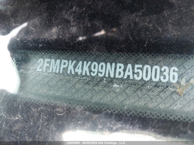 12623695 :رقم المزاد ، 2FMPK4K99NBA50036 vin ، 2022 Ford Edge Titanium مزاد بيع