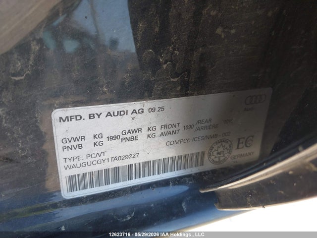 WAUGUCGY1TA029227 Audi A3 Premium/premium Plus