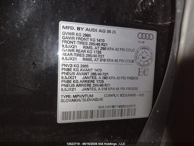 Audi Q7 Technik 2025 WA1WVBF74SD032872 Image 9