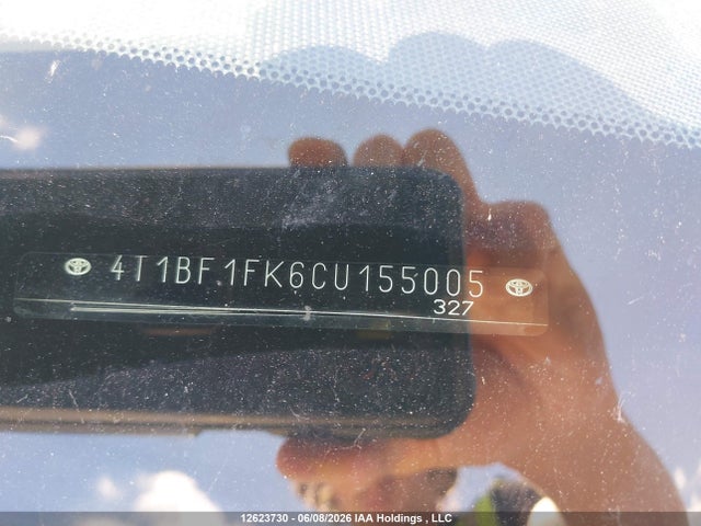Продаж на аукціоні авто 2012 Toyota Camry Se/le/xle, vin: 4T1BF1FK6CU155005, номер лоту: 12623730
