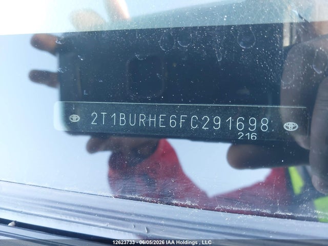 2015 Toyota Corolla L/le/le Pls/prm/s/s Pls მანქანა იყიდება აუქციონზე, vin: 2T1BURHE6FC291698, აუქციონის ნომერი: 12623733