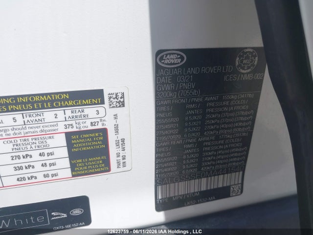 Land Rover Range Rover P525 Westminster 2021 SALGS5SE0MA441540 Image 9
