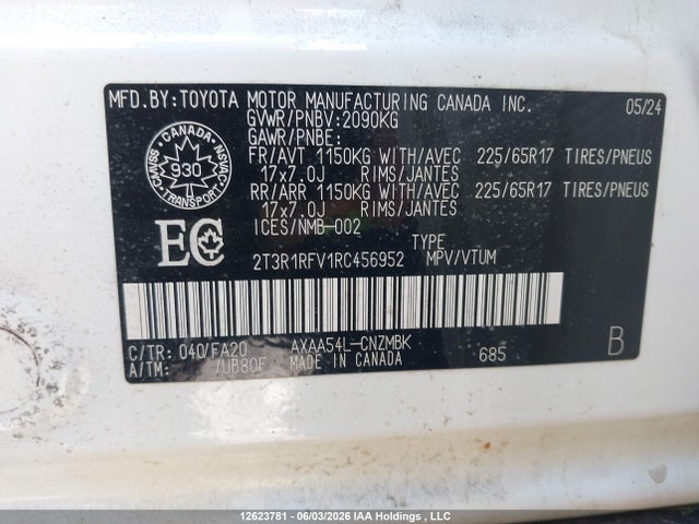Aukcja sprzedaży 2024 Toyota Rav4 Xle/xle Premium, vin: 2T3R1RFV1RC456952, numer aukcji: 12623781