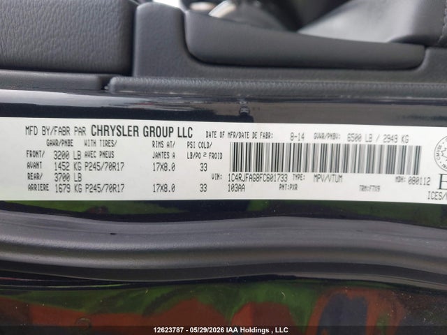 Продаж на аукціоні авто 2015 Jeep Grand Cherokee Laredo, vin: 1C4RJFAG8FC601733, номер лоту: 12623787