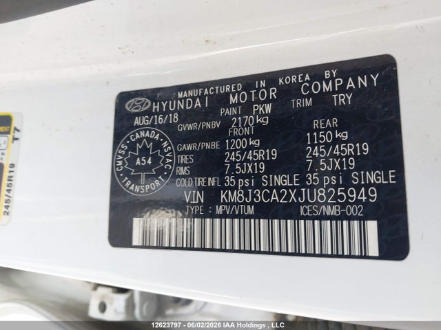 KM8J3CA2XJU825949 Hyundai Tucson