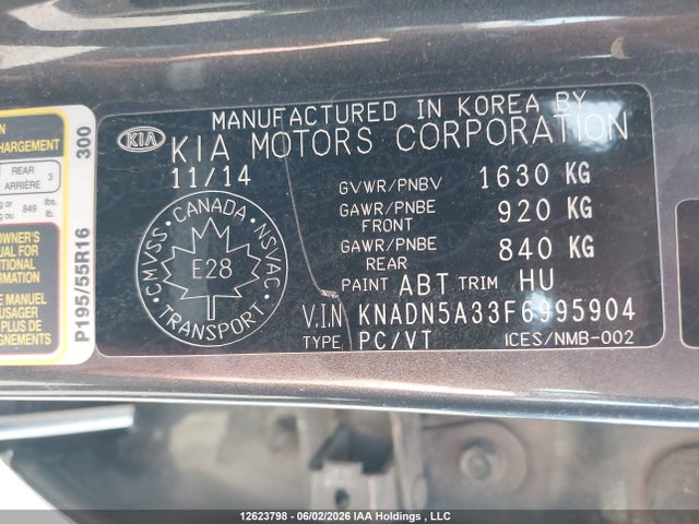 Aukcja sprzedaży 2015 Kia Rio Ex/lx/lx+/sx, vin: KNADN5A33F6995904, numer aukcji: 12623798