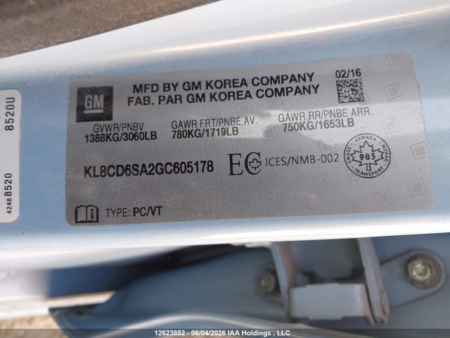 Chevrolet Spark 2016 KL8CD6SA2GC605178 Image 9