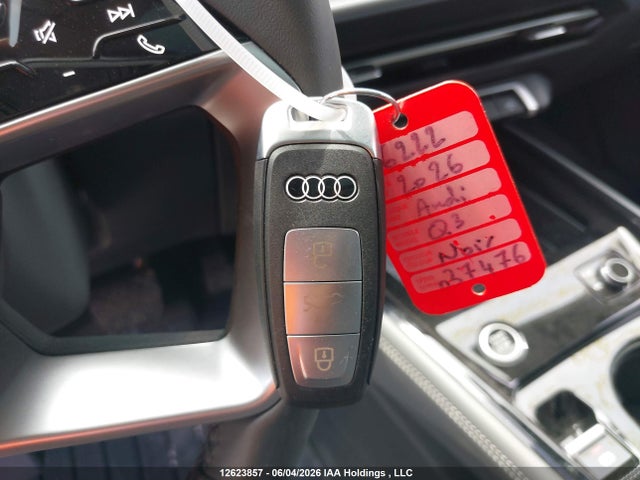 Aukcja sprzedaży 2026 Audi Q3 Progressiv, vin: WA1ABCFJ0T1037476, numer aukcji: 12623857